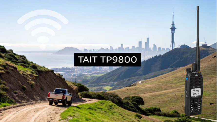 Collection of tait tp9800 multiband portable radio in a gallery layout